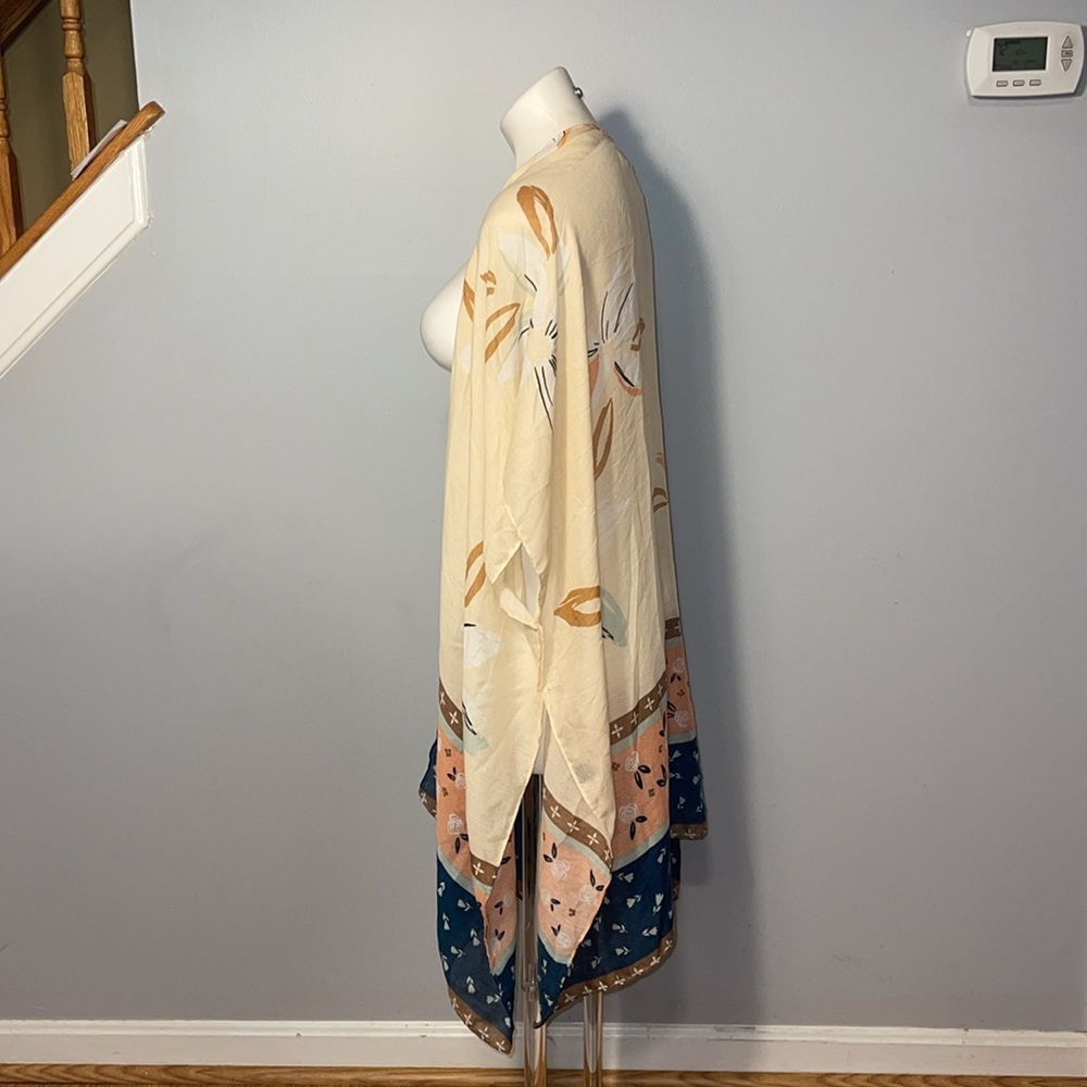 Save The Ocean ladies NWT Kimono Swim Cover-Up.  One size. Ivory. Damaged-READ - Picture 9 of 12